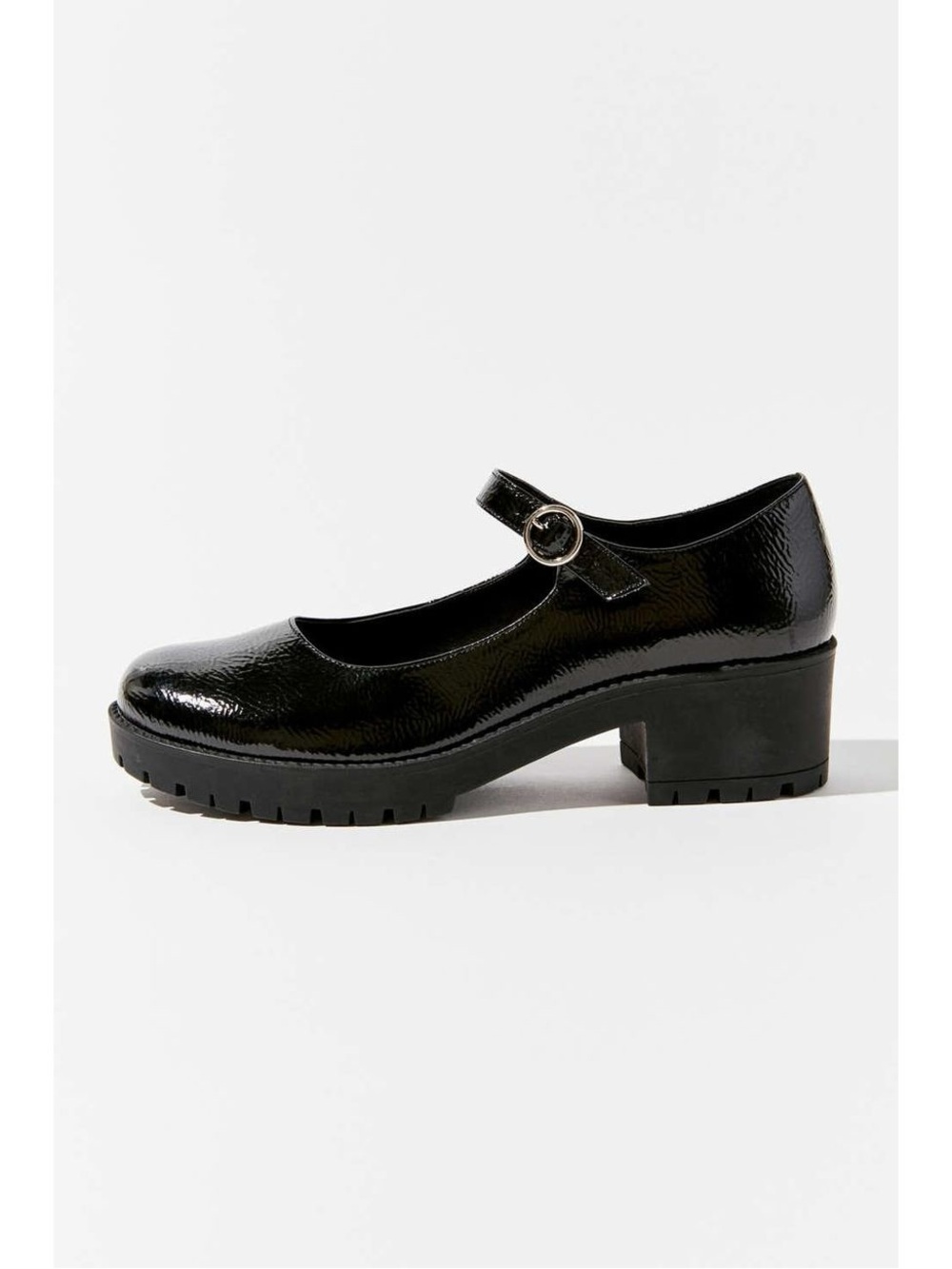Black Daria Treaded Mary Jane Block Heel Uo